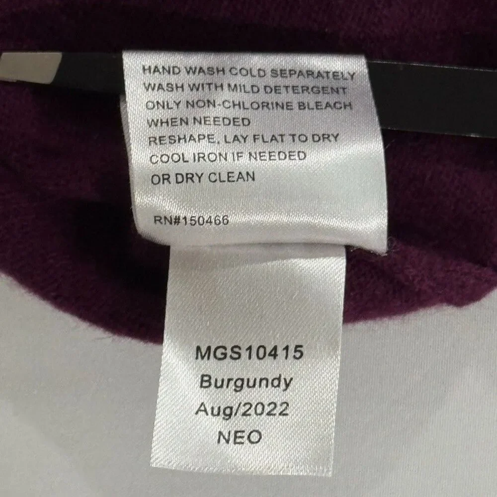 Artefact 100% Cashmere Crew Neck Sweater Burgundy Men’s XL